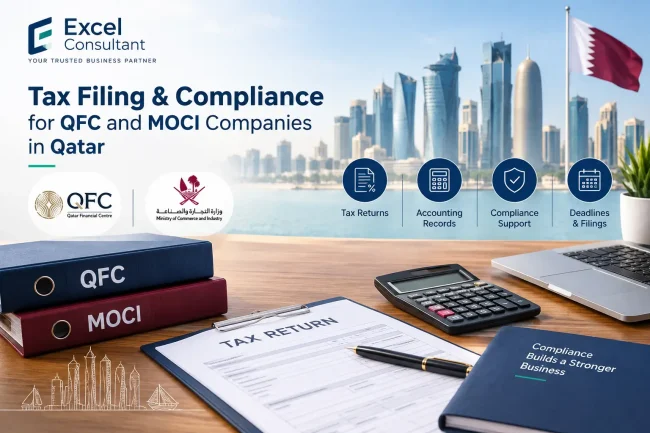 QFC & MOCI Tax Filing and Compliance in Qatar